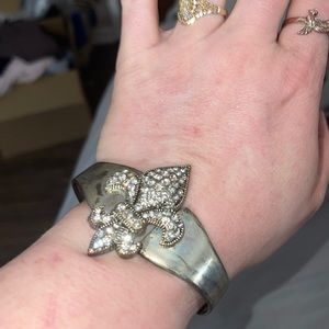 Fleur de le silver bracelet with diamonds cute needs clean